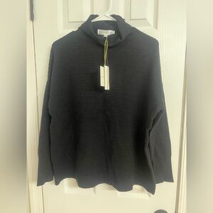 NWT Chelsea & Theodore Black Cowl Neck Sweater Size Small